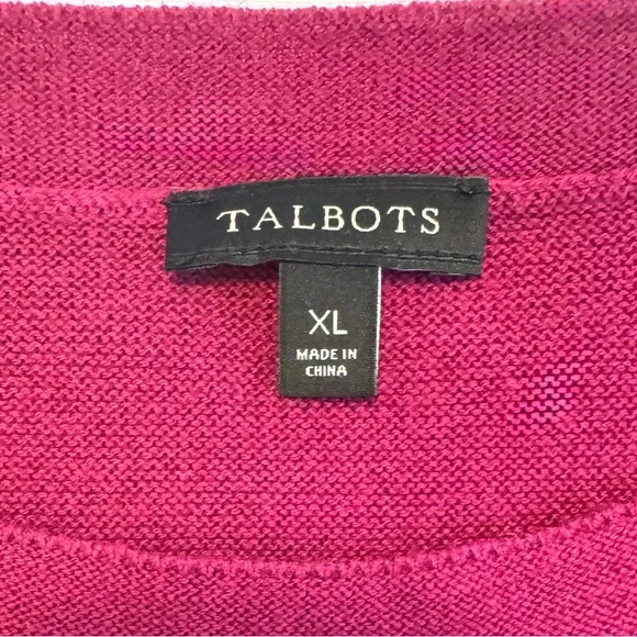 Talbots Women's Crew Neck Sweater - Rich Berry - Picture 3 of 4